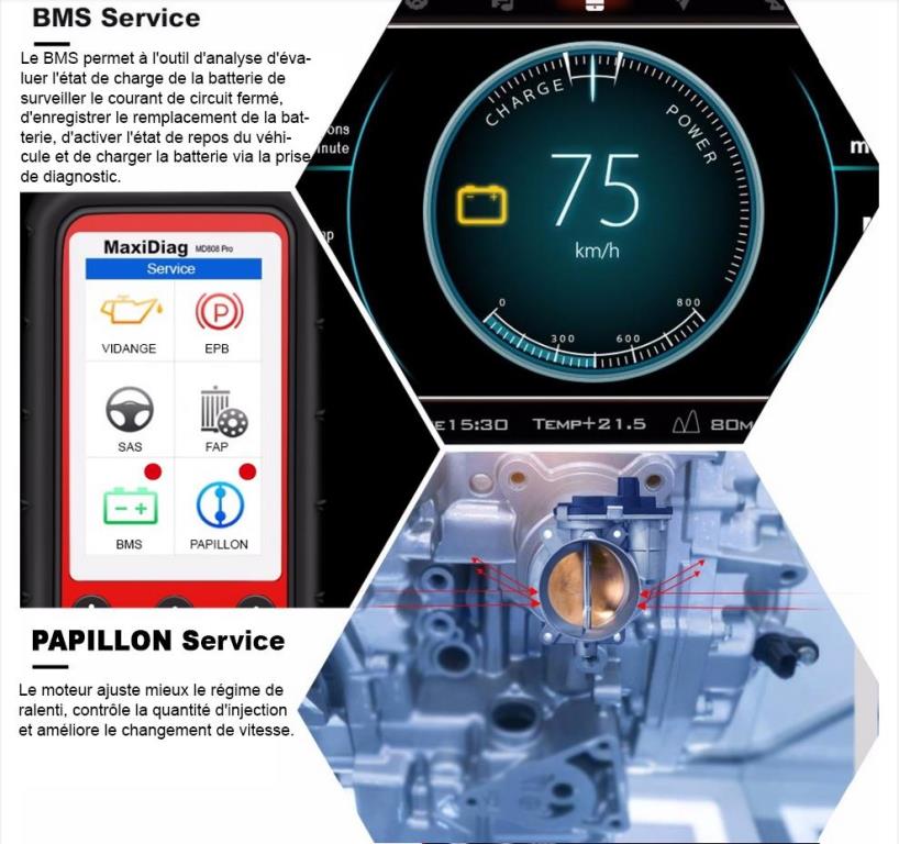 Outil de diagnostic multimarque (Valise diagnostic, obd2) AUTEL MaxiDIAG - ref. MD808 PRO